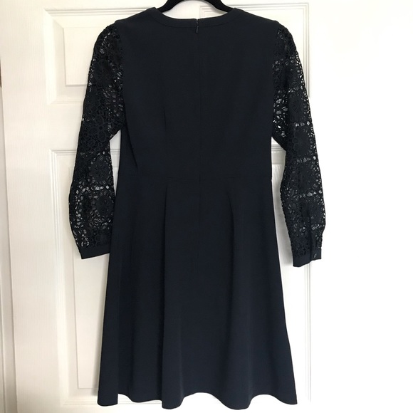 NWT LOFT Lace Sleeve Swing Dress - Picture 3 of 8